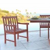 Malibu Outdoor Wood Patio Dining Chair - Lifestyle - Malibu Outdoor Wood Patio Dining Chair - Lifestyle