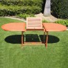  Malibu Outdoor Wood Patio Dining Extension Table  - Extended -  Malibu Outdoor Wood Patio Dining Extension Table  - Extended