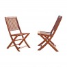  Malibu Outdoor Wood Patio Folding Armchair - Set of 2 -  Malibu Outdoor Wood Patio Folding Armchair - Set of 2