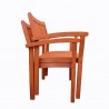 Bradley Outdoor Wood Patio Dining Chair - Stacked - Bradley Outdoor Wood Patio Dining Chair - Stacked