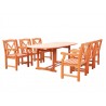 Malibu Eco-friendly 7-piece Outdoor Hardwood Dining Set