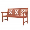 Malibu Outdoor Wood Patio Bench