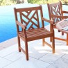 Malibu Outdoor Wood Patio Dining Chair - Lifestyle - Malibu Outdoor Wood Patio Dining Chair - Lifestyle