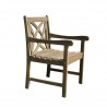 Renaissance Eco-friendly Outdoor Hand-scraped Hardwood Garden Arm Chair