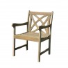 Renaissance Eco-friendly Outdoor Hand-scraped Hardwood Garden Arm Chair