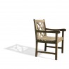 Renaissance Eco-friendly Outdoor Hand-scraped Hardwood Garden Arm Chair - Side