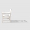 Bradley Eco-friendly Outdoor White Hardwood Garden Arm Chair - Side