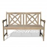 Renaissance Eco-friendly 4-foot Outdoor Hand-scraped Hardwood Garden Bench - Front - Renaissance Eco-friendly 4-foot Outdoor Hand-scraped Hardwood Garden Bench - Front