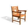 Malibu Eco-friendly Outdoor Hardwood Garden Arm Chair - Malibu Eco-friendly Outdoor Hardwood Garden Arm Chair