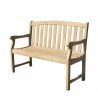 Renaissance Eco-friendly 4-foot Outdoor Hand-scraped Hardwood Garden Bench - Angled
