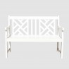 Bradley Eco-friendly 4-foot Outdoor White Wood Garden Bench - Front