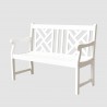 Bradley Eco-friendly 4-foot Outdoor White Wood Garden Bench