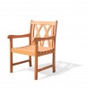 Malibu Eco-friendly Outdoor Hardwood Garden Arm Chair
