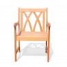 Malibu Eco-friendly Outdoor Hardwood Garden Arm Chair - Front