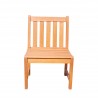 Malibu Eco-friendly Outdoor Hardwood Garden Armless Chair - Front