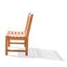 Malibu Eco-friendly Outdoor Hardwood Garden Armless Chair - Side