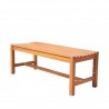 Malibu Eco-friendly 4-foot Backless Outdoor Hardwood Garden Bench - Side Angle