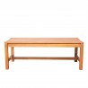 Malibu Eco-friendly 4-foot Backless Outdoor Hardwood Garden Bench - Front