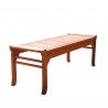 Malibu Eco-friendly 4-foot Backless Outdoor Hardwood Garden Bench - Angled