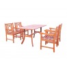Modern Patio Atlantic Rectangular Table - Side