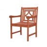 Malibu Outdoor Wood Patio Dining Chair