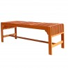 Malibu Outdoor Wood Patio Backless Benches - White BG - Malibu Outdoor Wood Patio Backless Benches - White BG