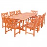 Malibu Outdoor Wood Patio Dining Extension Table -Cutout - Malibu Outdoor Wood Patio Dining Extension Table -Cutout