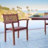 Malibu Outdoor Wood Patio Dining Chair - Lifestyle - Malibu Outdoor Wood Patio Dining Chair - Lifestyle