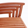 Malibu Outdoor Wood Patio Dining Chair - Arm Stacked - Malibu Outdoor Wood Patio Dining Chair - Arm Stacked