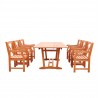 Malibu Eco-friendly 7-piece Outdoor Hardwood Dining Set with Rectangle Extention Table and Arm Chairs