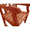 Malibu Outdoor Wood Patio Dining Chair - Seat Arm Close-Up - Malibu Outdoor Wood Patio Dining Chair - Seat Arm Close-Up