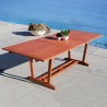 Malibu Outdoor Wood Patio Dining Extension Tables - Angled - Malibu Outdoor Wood Patio Dining Extension Tables - Angled