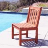 Malibu Outdoor Wood Patio Dining Chair - Lifestyle - Malibu Outdoor Wood Patio Dining Chair - Lifestyle