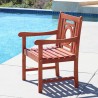 Malibu Outdoor Wood Patio Dining Chair - Lifestyle - Malibu Outdoor Wood Patio Dining Chair - Lifestyle