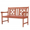 Malibu Outdoor Wood Patio Extendable Dining Bench