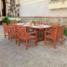 Vifah Malibu Outdoor 9-piece Wood Patio Extendable Table Dining Set - Lifestyle - Vifah Malibu Outdoor 9-piece Wood Patio Extendable Table Dining Set - Lifestyle