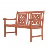 Malibu Outdoor Wood Patio Extendable Bench