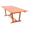 Malibu Outdoor Wood Patio Extendable Dining Table -  - White BG