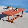 Malibu Outdoor  Wood Patio Dining Extension Table - Lifestyle Extended - Malibu Outdoor  Wood Patio Dining Extension Table - Lifestyle Extended