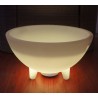 24" Round LED Ice Bucket with Speaker - White
