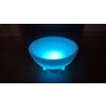 24" Round LED Ice Bucket with Speaker - Blue - Top Angle