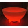 24" Round LED Ice Bucket with Speaker - Red