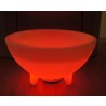 24" Round LED Ice Bucket with Speaker - Red
