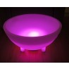 24" Round LED Ice Bucket with Speaker - Purple - Top Angled