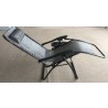 Zero Gravity Recliner/Lounger with Cup Holder - Grey - Reclined - Zero Gravity Recliner/Lounger with Cup Holder - Grey - Reclined