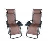 Zero Gravity Recliner/Lounger with Cup Holder - Brown  - Zero Gravity Recliner/Lounger with Cup Holder - Brown 