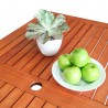 Malibu Outdoor Wood Patio Dining Table - Table Edge