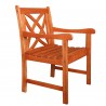 Malibu Outdoor Wood Patio Dining Chair 