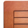 Malibu Outdoor Wood Patio Rectangular Dining Table - Table Edge CLose-Up