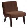 Curves Valencia Accent Chair - Chocolate Velvet - Curves Valencia Accent Chair - Chocolate Velvet